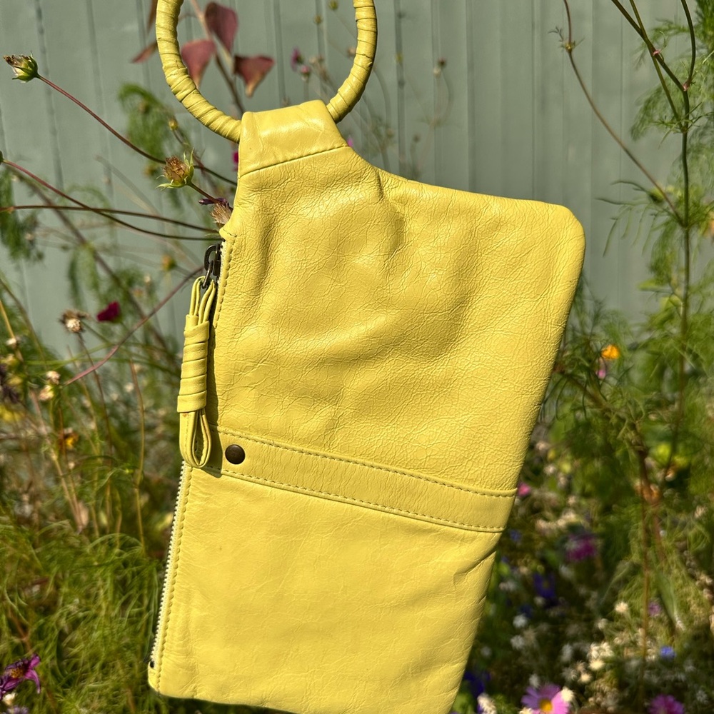 Latico Butter Yellow Leather Clutch